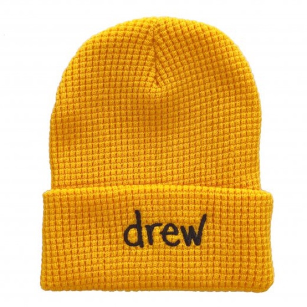 Drew House Scribble Waffle Beanie - Golden Yellow